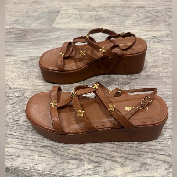 Larroude brown Harmony flatform sandals - Picture 3 of 8